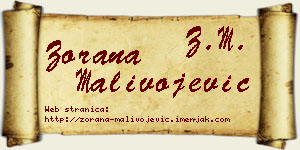 Zorana Malivojević vizit kartica